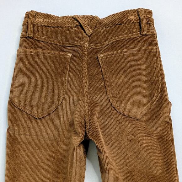 SPRWMN Corduroy Pants 23 Brown Micro Flare High Rise Wide Wale Stretch - Picture 7 of 10